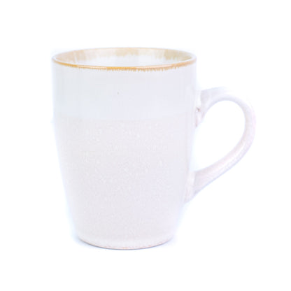 Caneca de Cerâmica 330cc Bicolor com Acabamento Dourado - 3 Cores