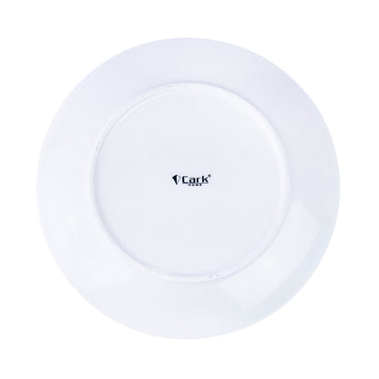 Conjunto de Pequeno-Almoço 6 Peças com Padrão Radial - Branco (2 Pessoas)