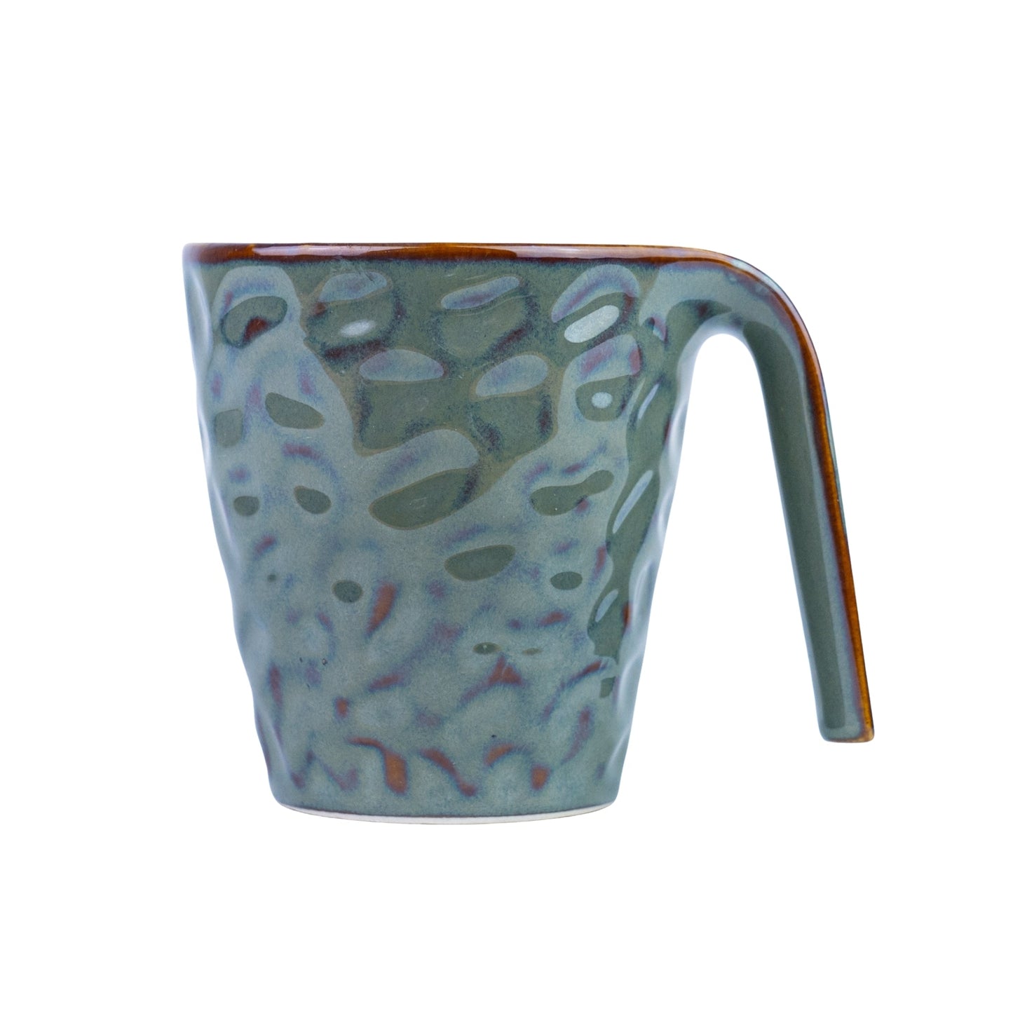 Caneca de Cerâmica com Textura Martelada - Verde Jade 250ml