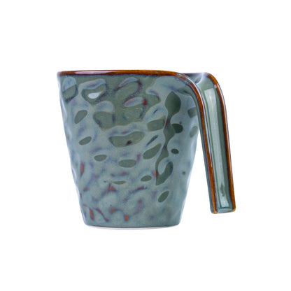 Caneca de Cerâmica com Textura Martelada - Verde Jade 250ml