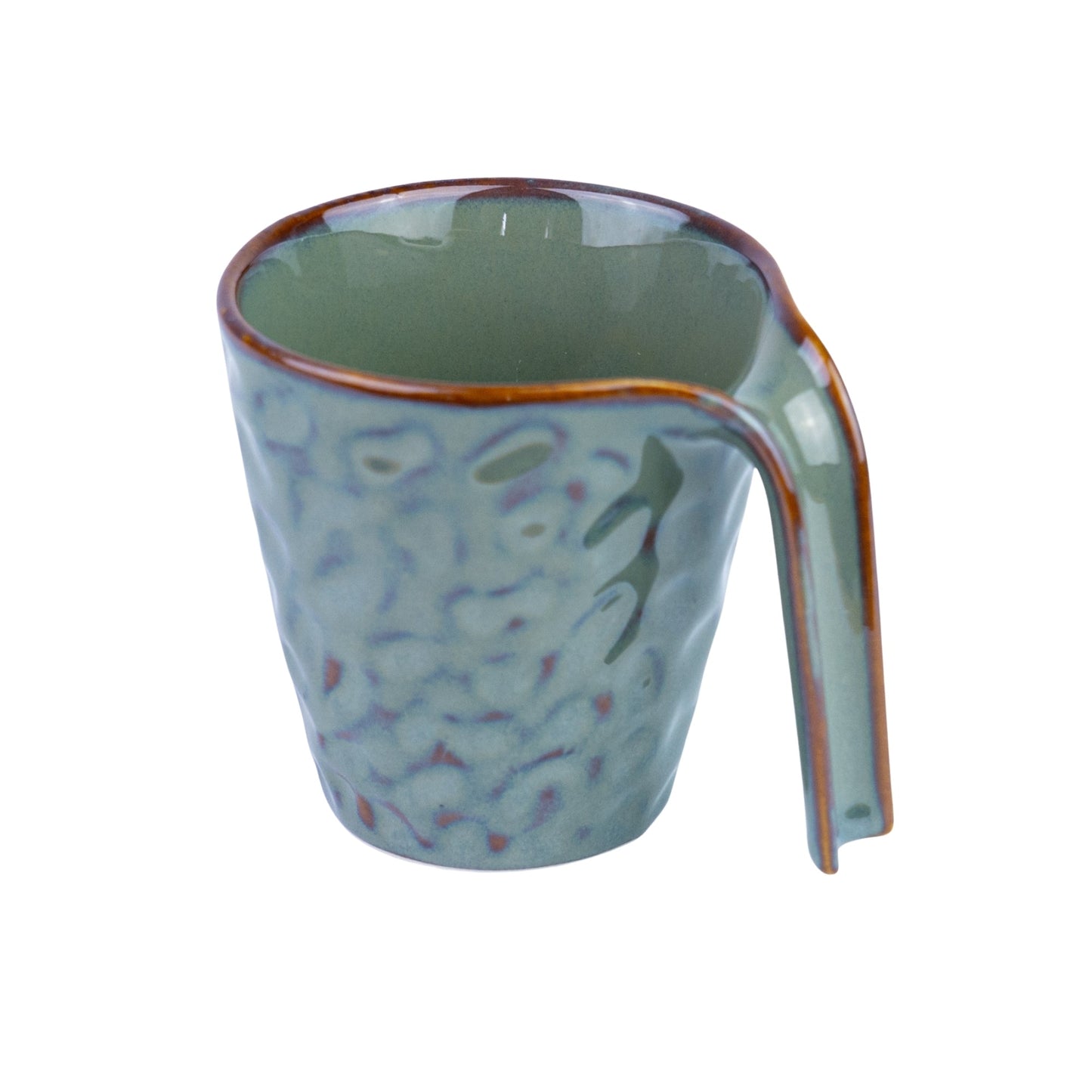 Caneca de Cerâmica com Textura Martelada - Verde Jade 250ml