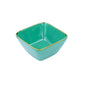 Tigela Quadrada Pequena em Cerâmica - Verde Turquesa 10.3x10.3x4.2cm