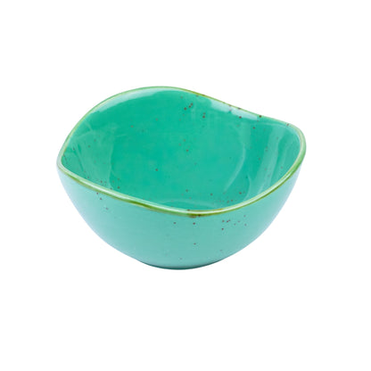 Tigela Quadrada em Cerâmica - Verde Turquesa 12x6cm