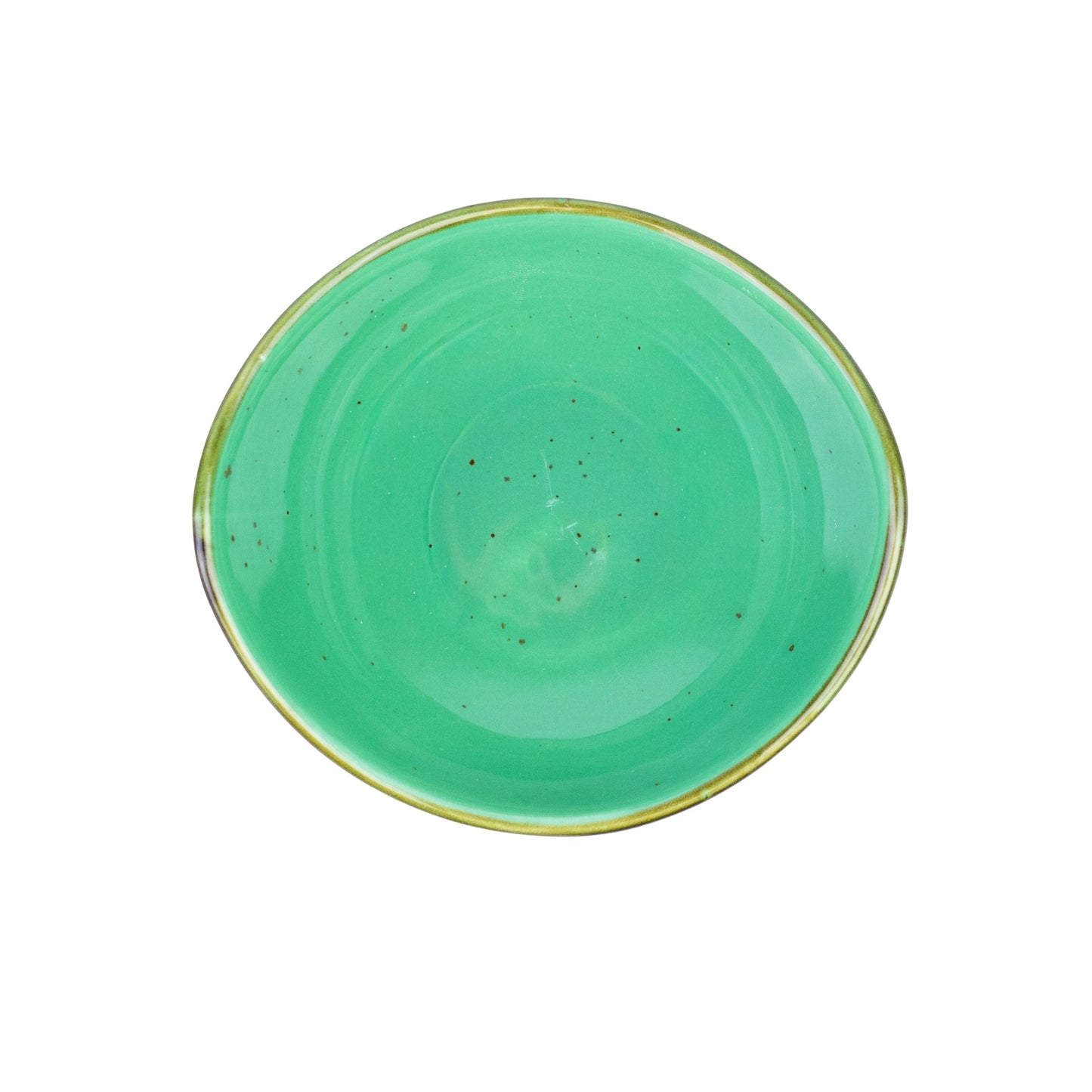 Cuenco Semicircular de Cerámica - Verde Turquesa 10,7x9,6x4,8cm