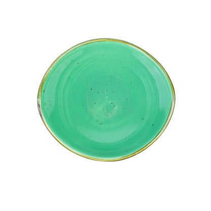 Cuenco Semicircular de Cerámica - Verde Turquesa 10,7x9,6x4,8cm