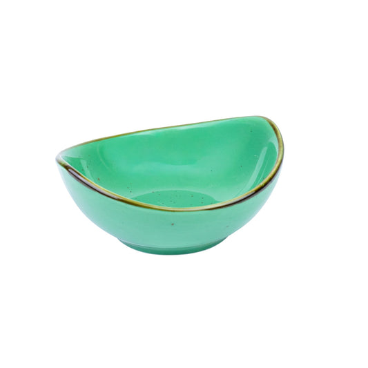 Tigela Semicircular em Cerâmica - Verde Turquesa 10.7x9.6x4.8cm