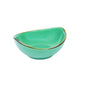 Tigela Semicircular em Cerâmica - Verde Turquesa 10.7x9.6x4.8cm
