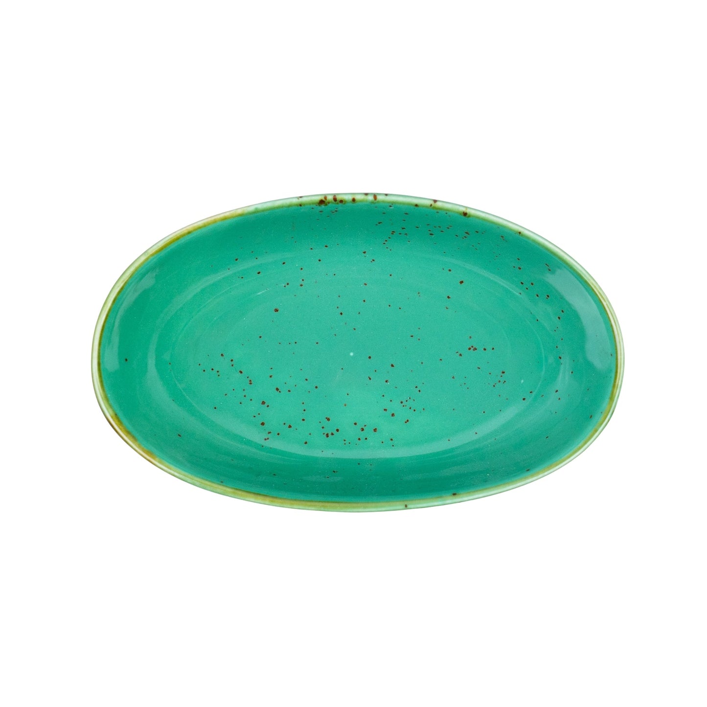 Tigela Oval em Cerâmica - Verde Turquesa 14.1x8.5x4.4cm