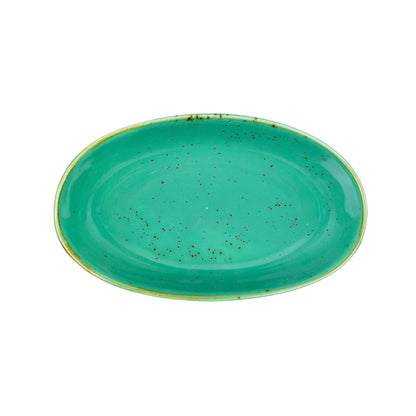 Tigela Oval em Cerâmica - Verde Turquesa 14.1x8.5x4.4cm
