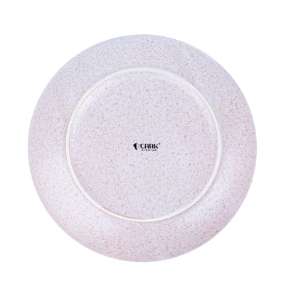 Prato de Cerâmica Rosa com Linhas - 21.5cm