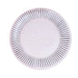 Prato de Cerâmica Rosa com Linhas - 21.5cm