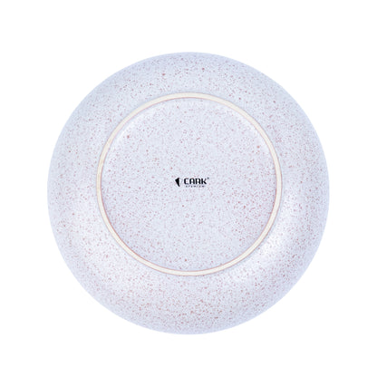 Prato Fundo de Cerâmica Rosa com Linhas - 22cm