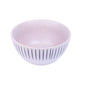 Tigela Redonda em Cerâmica - Rosa com Riscas Pretas 15.5x7.5cm