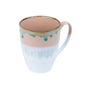 Caneca em Cerâmica - Tricolor Pastel Verde, Rosa e Branco 380cc