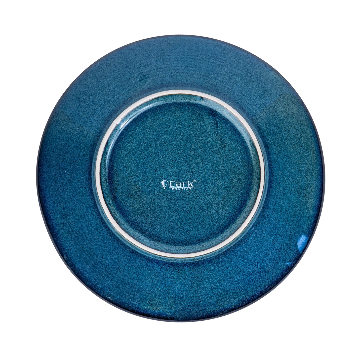 Prato Redondo Médio em Cerâmica - Azul Petróleo 21.5cm