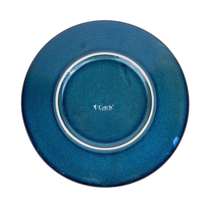 Prato Redondo Médio em Cerâmica - Azul Petróleo 21.5cm