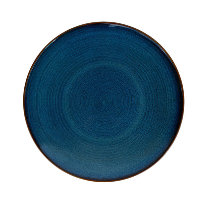 Prato Redondo Médio em Cerâmica - Azul Petróleo 21.5cm