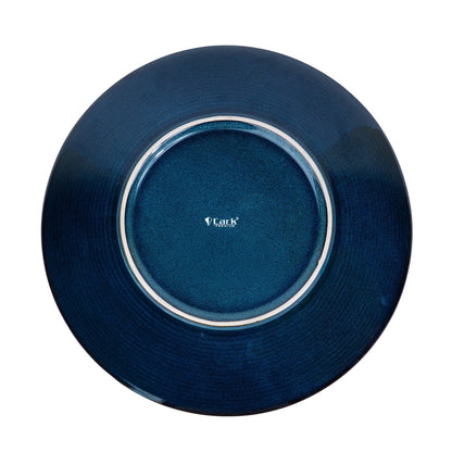 Prato Redondo Grande em Cerâmica - Azul Marinho 28cm