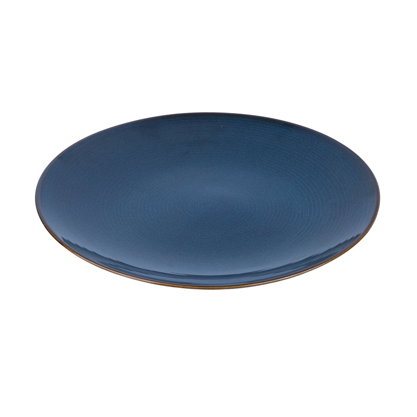 Prato Redondo Grande em Cerâmica - Azul Marinho 28cm