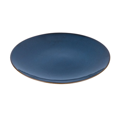 Prato Redondo Grande em Cerâmica - Azul Marinho 28cm