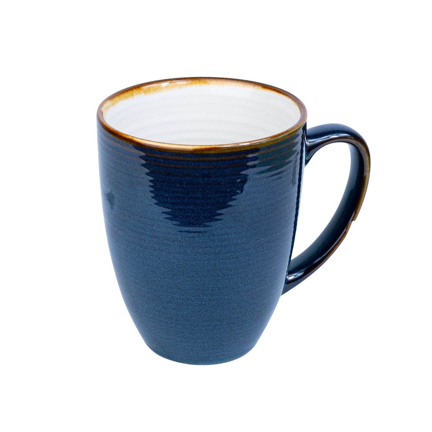 Caneca em Cerâmica - Interior Branco e Exterior Azul Petróleo 380cc