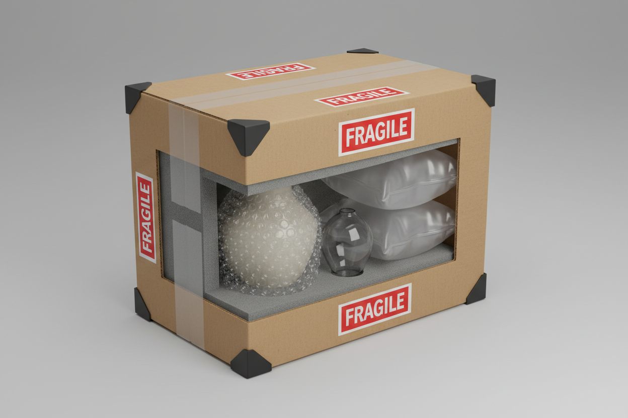 Embalagem reforçada para produtos frágeis做一个对应这个的图片
