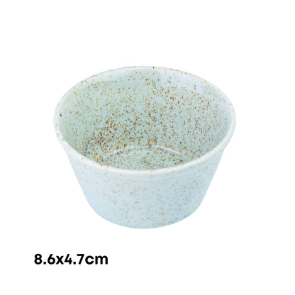 Tigela de Cerâmica Verde-Água com Degradê - 8.6x4.7cm