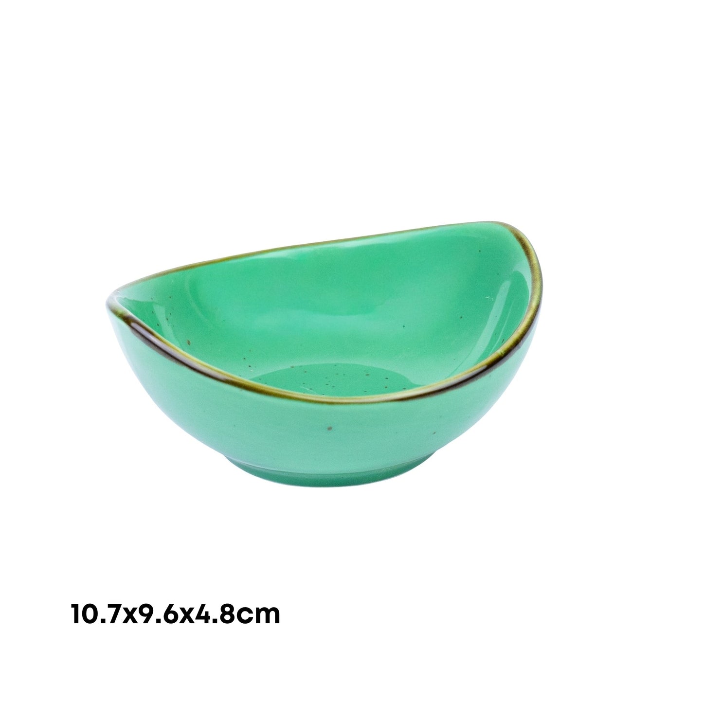 Cuenco Semicircular de Cerámica - Verde Turquesa 10,7x9,6x4,8cm