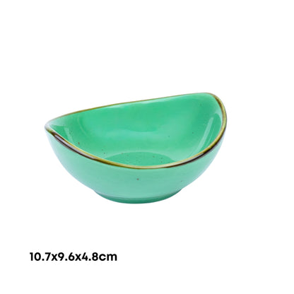 Cuenco Semicircular de Cerámica - Verde Turquesa 10,7x9,6x4,8cm